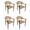Natural, variant on CHINNLUU 4 Pcs Patio Dining Chairs, Stackable Aluminum Woven Rope Rattan Chairs, No Assembly, All-Weather Outdoor Chairs for Backyard, Porch, Deck, Pool