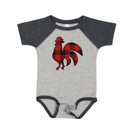 

Inktastic Rooster Silhouette Plaid Gift Baby Boy or Baby Girl Bodysuit