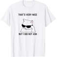 thumbnail image 1 of Cool Black Cat with Sunglasses Funny Meme Design Camiseta, 1 of 2