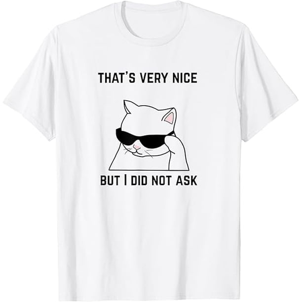 Cool Black Cat with Sunglasses Funny Meme Design Camiseta