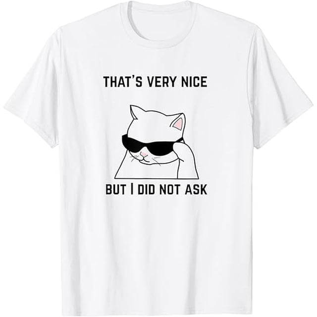 Cool Black Cat with Sunglasses Funny Meme Design Camiseta
