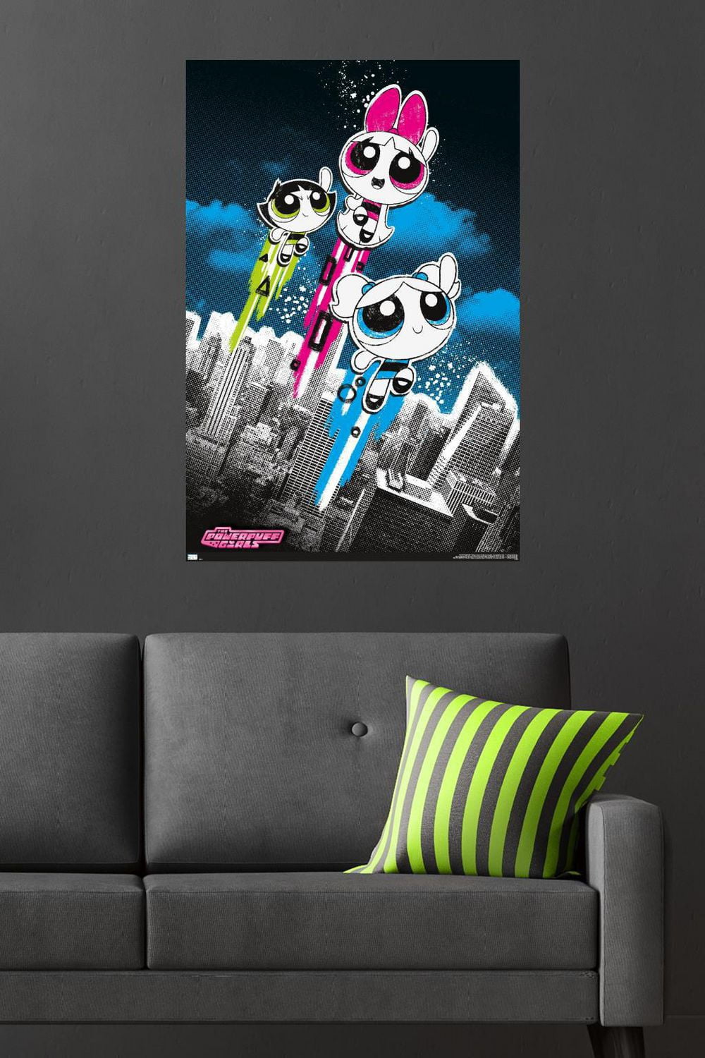 The Powerpuff Girls - Group City Wall Poster, 22.375" x 34"