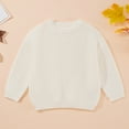 thumbnail image 3 of GYRATEDREAM Baby Toddler Boys Sweater Girls Knit Pullover Sweatshirt Kids Long Sleeve Crew Neck Solid Casual Tops 9M-4T, 3 of 14
