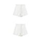 thumbnail image 1 of Sonducket corta de poliéster para mujer, Color sólido, suave, transpirable, plisada, fácil de combinar, portátil, ropa de para METRO 2piezas, 1 of 6