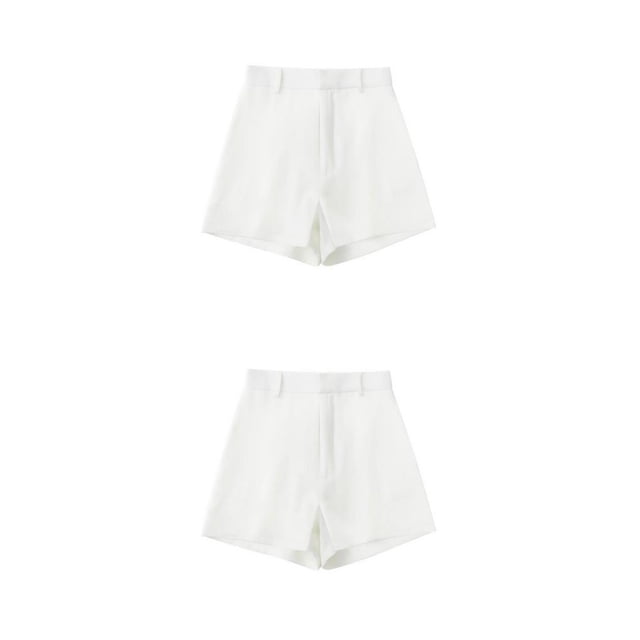 Sonducket corta de poliéster para mujer, Color sólido, suave, transpirable, plisada, fácil de combinar, portátil, ropa de para METRO 2piezas