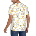 thumbnail image 2 of KLL Rabbit And Milk Tea for Men's Baseball Shirts,Short Sleeve Casual Shirts Button Down Shirt for Men Beach Summer Wedding Shirt-XX-Large, 2 of 7