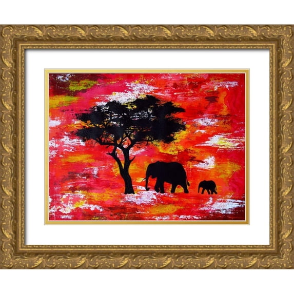 Posoldova, Tereza 18x15 Gold Ornate Wood Framed with Double Matting Museum Art Print Titled - Cielo D Africa