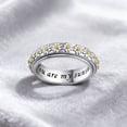 thumbnail image 5 of Krdevn Two Tone Daisy Spinner Ring Engraved Rotating Band Stackable Comfort Fit Promise Ring for Women Gift Sizes 6-10, 5 of 9