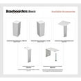thumbnail image 4 of Baseboarders® Basic Series Steel Easy Slip-on Baseboard Heater Cover Inside 90 Degree Corner, White, 4 of 4