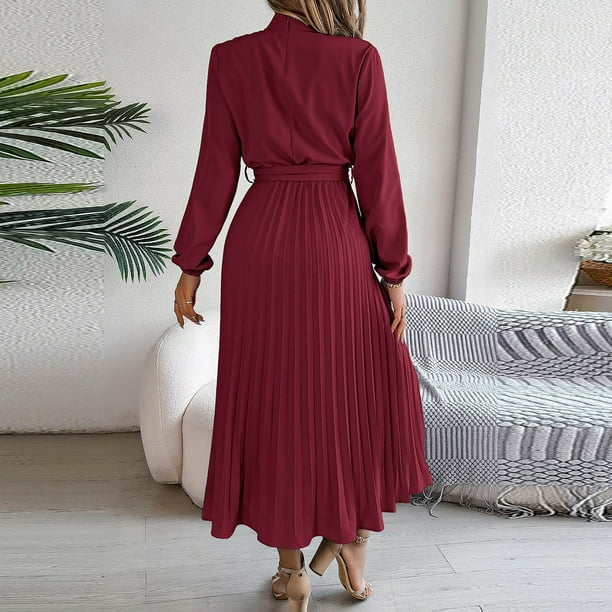 red homecoming dress flowy Long Flowy Satin Formal Prom Party Dress – The Dress Outlet
