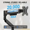 thumbnail image 6 of Kyspho Single Monitor Arm for 13 to 34 Inch Screens, Holds 19.8 lbs, Monitor Stand with C-Clamp Tool-Free Mount, Cable Management, Adjustability for Swivel, Tilt, and Rotation, Max 100x100mm, 6 of 7