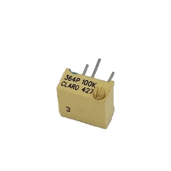364P100K Res Cermet Trimmer 10K Ohm 10% 0.5W(1/2W) 25(Elec)