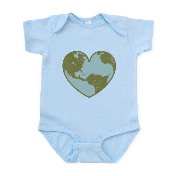 CafePress - Earth Love Infant Bodysuit - Baby Light Bodysuit, Size Newborn - 24 Months
