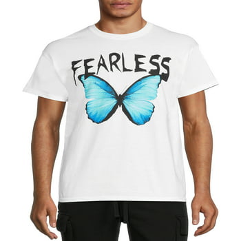 Humor Men's & Big Men's Fearless Butterfly Graphic T-Shirt