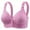 Purple, variant on Tumotour Front Open Bras For Women Lace Pattern Wireless Non-Steel Ring Push Up Breathable Bralette Underwear No-Slip Solid Color Plus Size Soft Comfortable Breastplate Comfy Soft Cotton Daily Bras
