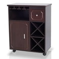 thumbnail image 3 of Furniture of America Odette Wood Wine Rack Kitchen Cart in Espresso, 3 of 8