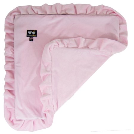 Bessie and Barnie Pink Lotus Luxury Ultra Plush Faux Fur Pet/ Dog Reversible Blanket (Multiple Sizes)