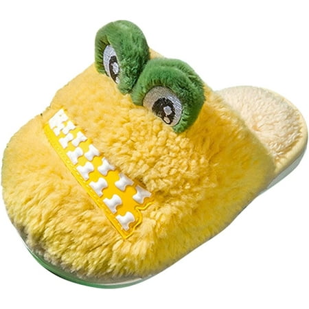 

QWZNDZGR Baby Girl Boy Slippers Infant Furry House Slipper Slip On Loafers House Shoes Indoor Outdoor Warm House Slippers