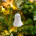 thumbnail image 6 of Beautynvta Christmas Ornaments, Christmas Glitter Bell Pendant, Christmas Sparkle Bell Hanging Decoration for Xmas Tree Windows Party Decor, White, 6 of 6