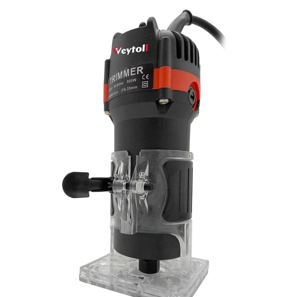 Weytoll machine à Fentes, Charpentier Ouvrier Professionnel, Défonceuse en Bois avec 15 Pcs Laminage Professionnel 800w 30000r/min Bois