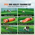 thumbnail image 2 of KFFKFF Canine Agility Prep Kit, 7-Piece Collection with Modifiable Hurdles, Sextet Weaving Rods, Dual Passageways, Hoop Leap, Resting Square, Trio Flying Discs, Signal Device, Collapsible Dish, 2 of 9