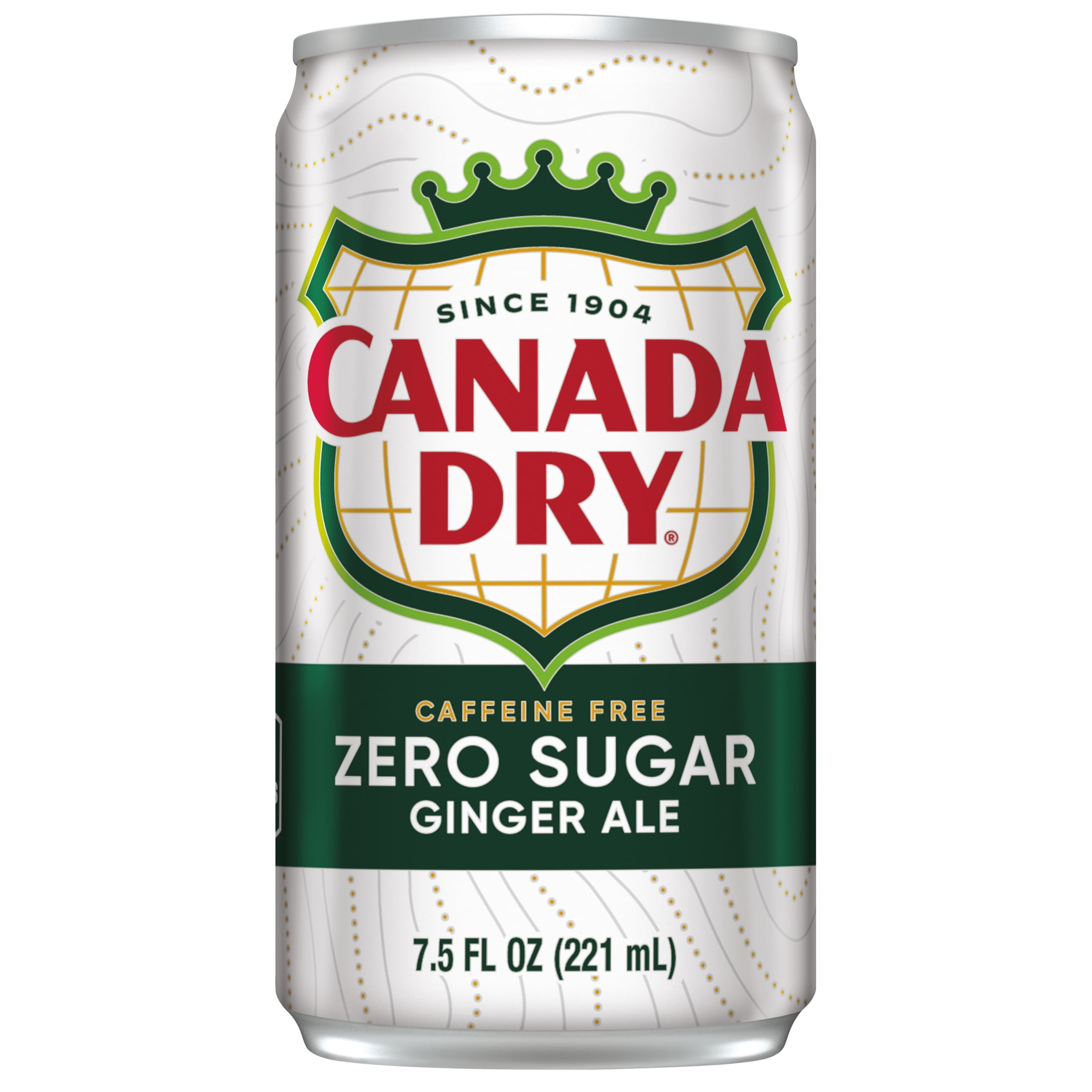 (3 pack) Canada Dry Caffeine Free Zero Sugar Ginger Ale Soda Pop, 7.5 fl oz, 6 Pack Cans