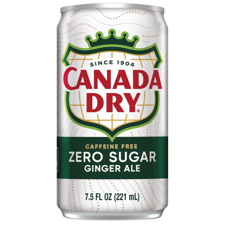 Canada Dry Zero Sugar Ginger Ale, Caffeine Free Soda Pop, 7.5 fl