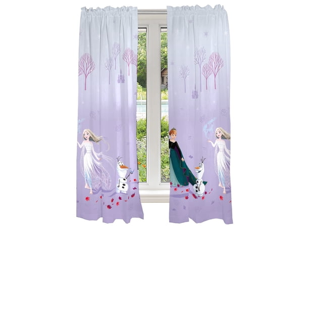 Paneles de Cortina para Ventana Disney Frozen 2 Franco para Niños 82x160 cm