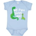 thumbnail image 3 of Inktastic My Papa Loves Me Dinosaur Boys Baby Bodysuit, 3 of 5