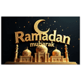thumbnail image 6 of Ramadan Themed Black and Gold Banner with Mosque Moon Star Elements Ramadan Mubarak Backdrop Party Decorations Photography Props Background Ramadan Celebrations Gathering Events, 6 of 8