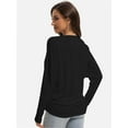 thumbnail image 2 of Women's Crew Neck Long Sleeve Bat Wing Dolman Top Premium Shirt, 2 of 6