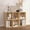 Oak-6 cube, variant on NEWADARA 5 Cube Storage Organizer,White Shelf Wood Cubby Bookcase Cube Organizer Bins Wooden Book Shelves for Bedroom Living Room Nursery Playroom