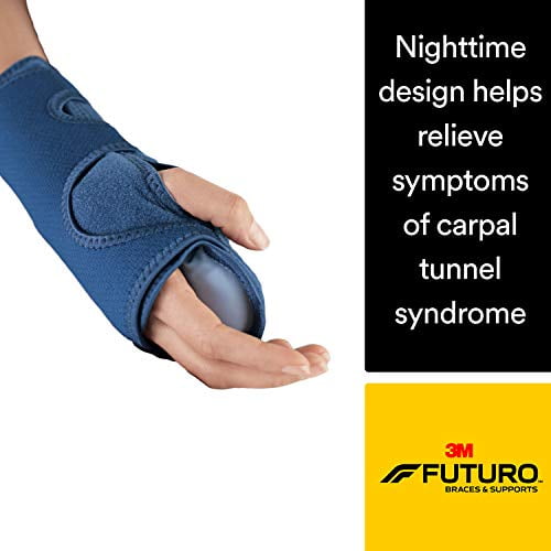  FUTURO Night Wrist Support, Helps Provide Nighttime Relief of  Carpel Tunnel Symptoms, Breathable, One Size : Health & Household