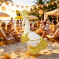 thumbnail image 4 of Summer Beach Goose Outfit - Yellow Bikini Three-piece Set,Sun Hat Matching Sunglasses,Summer Beach Pool Styling for Seaside,Pool Goose Statue Dress Up Decoration, 4 of 8