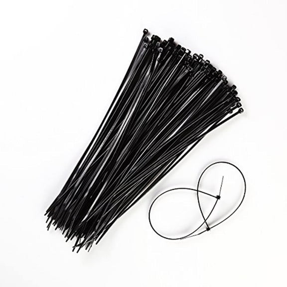 100 Pcs 11" Inch UV Resistant Nylon Cable Zip Wire Ties 40 lbs Black