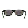 thumbnail image 4 of Locs Mens Color Mirror Color Smoke Arm Sport Sunglasses Black Green Teal Mirror, 4 of 4
