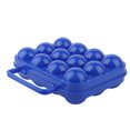 thumbnail image 3 of Bandeja de plástico de doble cara para guardar huevos, contenedor con asa para 12 huevos (azul), 3 of 11