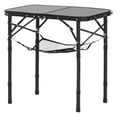 thumbnail image 4 of VEVOR Folding Camping Table, Adjustable Height Portable Side Tables, Aluminum MDF Beach Table with Mesh Layer, Carrying Handle, Lightweight Compact for Outdoor Picnic BBQ Cooking,24x16in,Black, 4 of 9