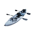 thumbnail image 1 of BKC TK219 12.2' Tandem Fishing Kayak W/Soft Padded Seats, Paddles,6 Rod Holders Included 2-3 Person Angler Kayak, 1 of 9