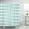thumbnail image 1 of ABPHQTO Naranja Resumen Patrón de rayas verticales Línea simple Diseño gráfico Aspecto azul y blanco Pájaros Juego de cortinas de ducha de baño impermeables 165x180 cm, 1 of 2