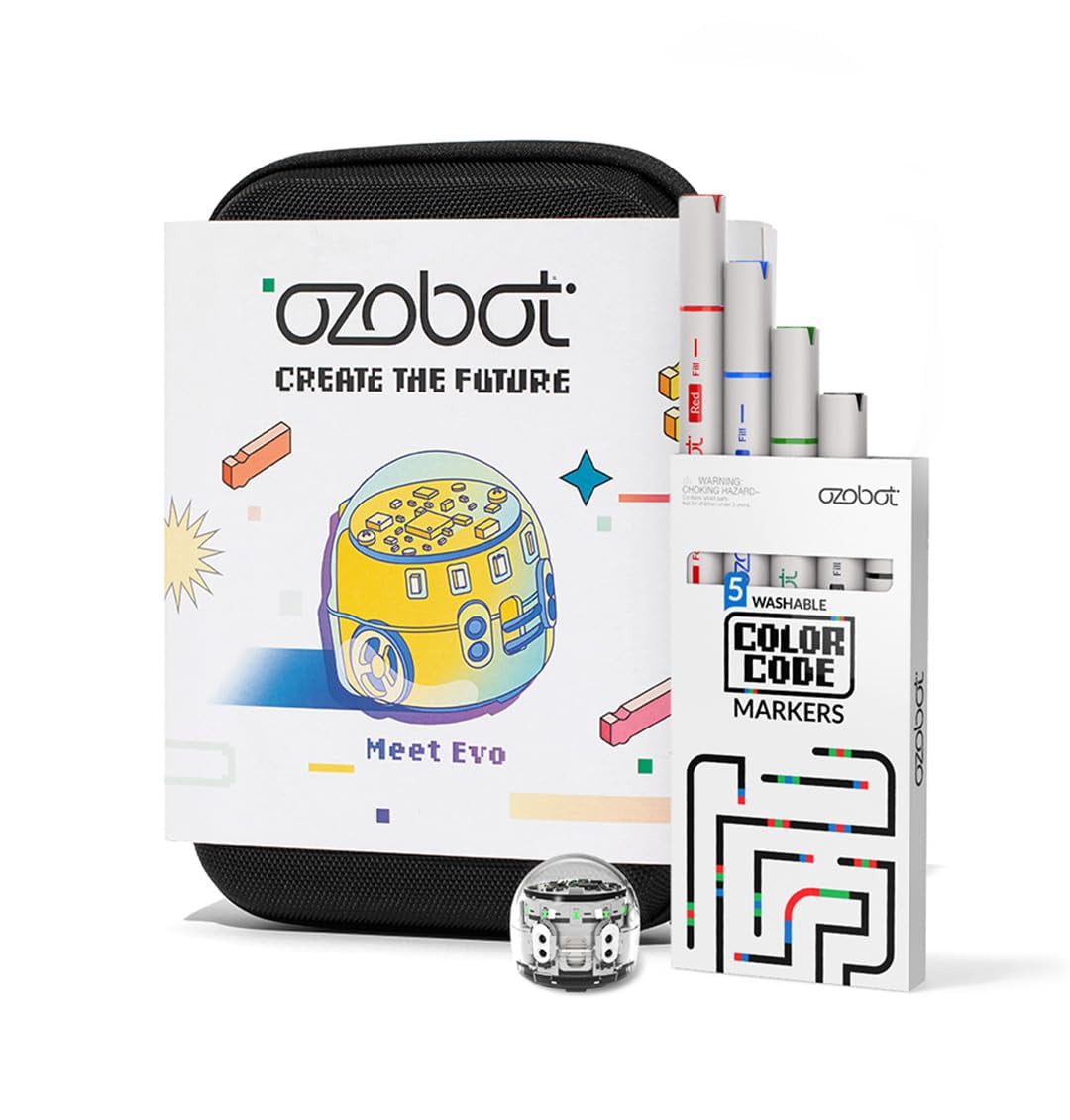 Ozobot Evo Entry Kit: Interactive Coding Robot, Kids Ages 5+