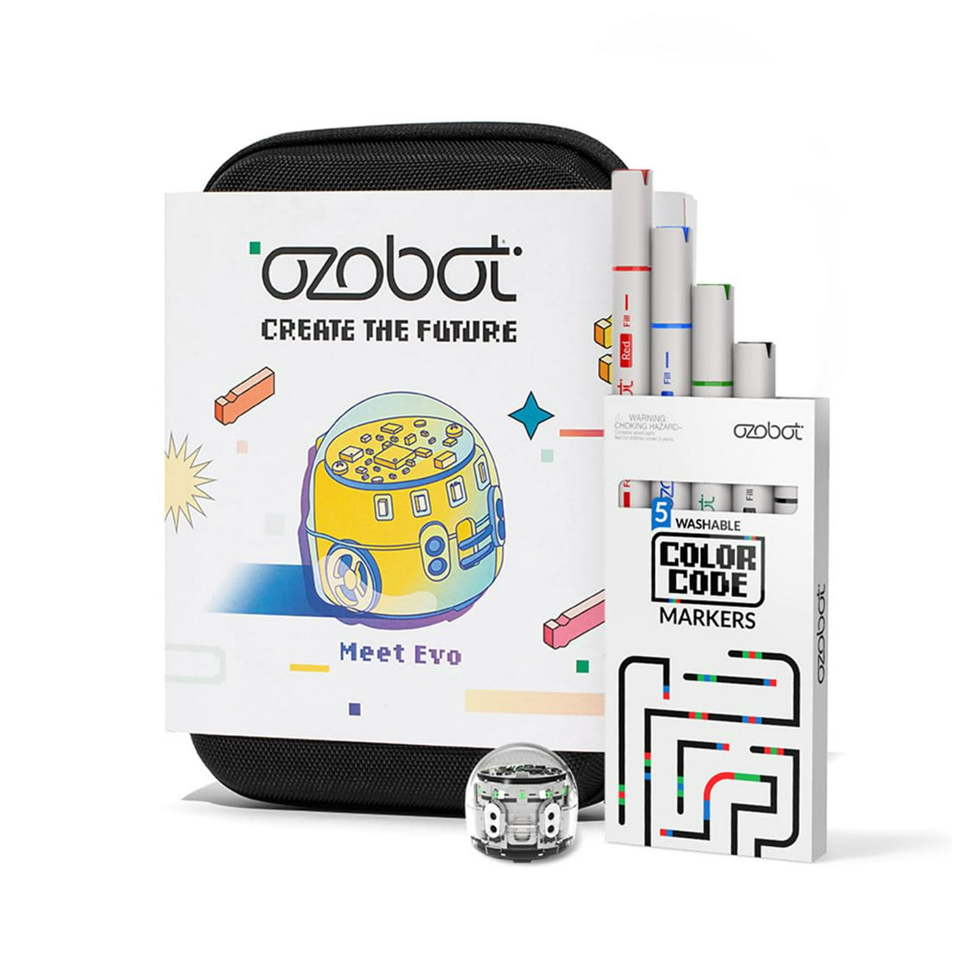 Ozobot Evo Entry Kit: Interactive Coding Robot, Kids Ages 5+