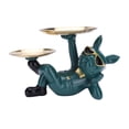 thumbnail image 1 of Escultura de Bulldog Francés de resina con 2 estatuas de bandeja, adorno para pastel, galleta, llave, 1 of 8
