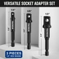 thumbnail image 3 of Juego de adaptadores Impact Socket WORKPRO de 7 piezas con funda, 3 of 7