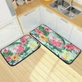 thumbnail image 2 of Dreamtimes Flamingo Kitchen Rug, 2 PCS Decoration Non Skid Washable Soft Absorbent Anti Kitchen Floor Mats for Kitchen Office Laundry Room Bathroom (19"x27"+19"x47"), 2 of 6