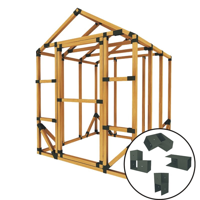 6 ft. W x 6 ft. D Custom DIY Greenhouse Kit by E-Z Frames - Walmart.com - Walmart.com