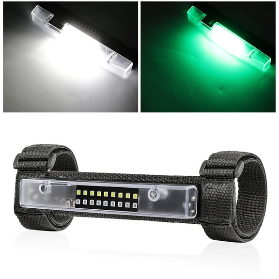 LED Interior Light Universal Roll Bar Mount Dome Light  White & Green for Roll Cage Under Hood UTV ATV