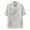 Beige, variant on Mens Shirts Under $10 Men's Short Sleeve Mandarin Collar Kung Fu Shirts Chinese Traditional Embroidered Tai Chi Frog-Button Shirt Gray M