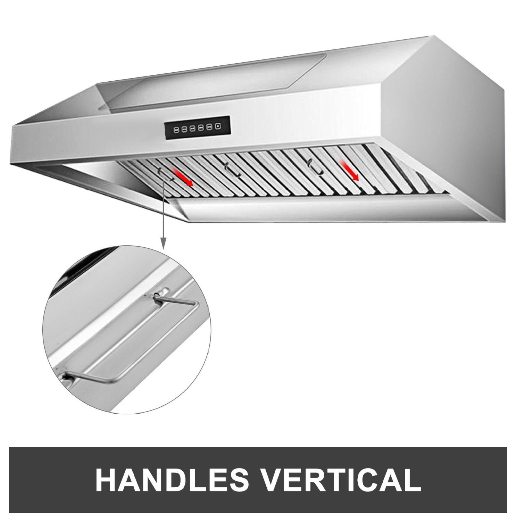 Range Hood Filters 6 Pack 20x25 Inch, 430 Stainless Steel Grease Filters, 4 Grooves Commercial Kitchen Exhaust Hood Baffle Filters - Restaurant & Home Use