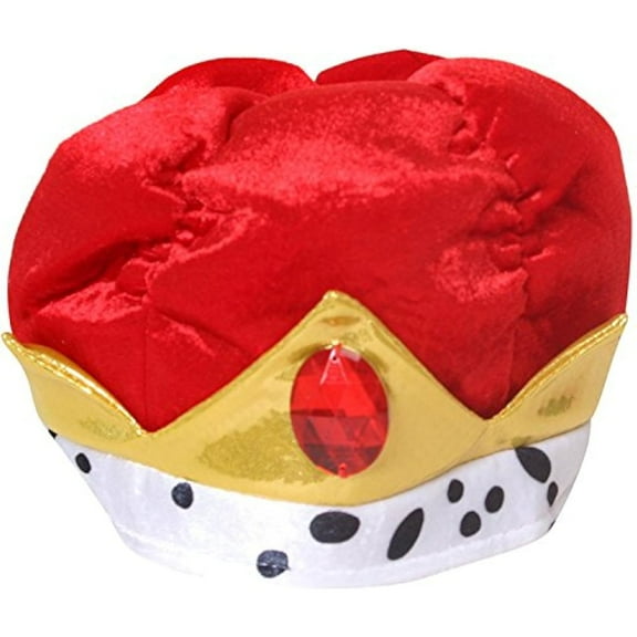 Red Velour King Crown Hat